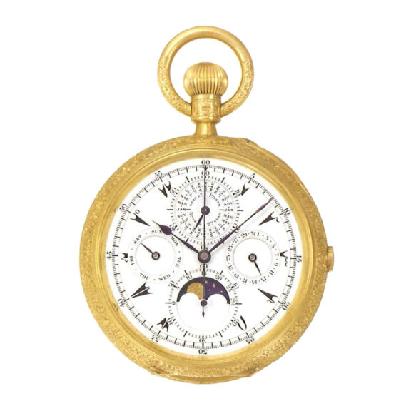 English gold astronomic watch with thirteen complications Circa 1902