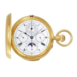 English gold astronomic watch with nine complications Circa 1890