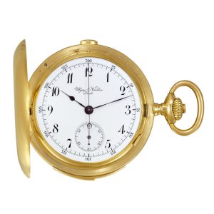Swiss 18k gold quarter repeater with chronograph Circa 1920