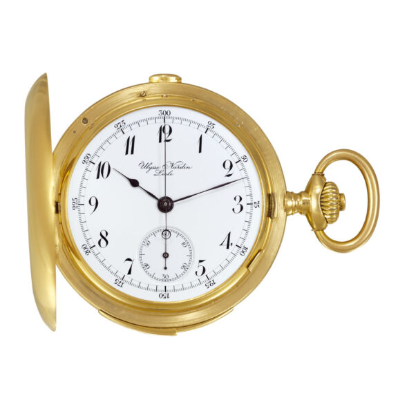 Swiss 18k gold quarter repeater with chronograph Circa 1920