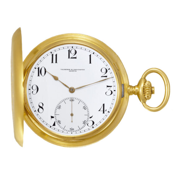 Swiss 18k yellow gold hunting cased lever pocket watch Circa 1912