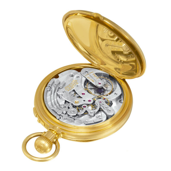 American gold pocket watch with split-seconds chronograph circa 1890 American gold pocket watch with split-seconds chronograph circa 1890