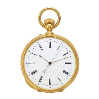Swiss 18k gold watch with independent dead seconds circa 1875