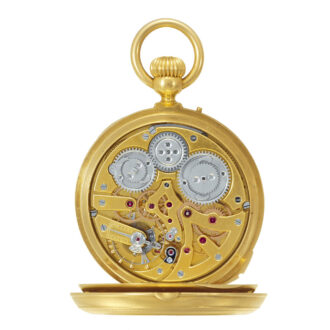 Swiss 18k gold watch with independent dead seconds circa 1875