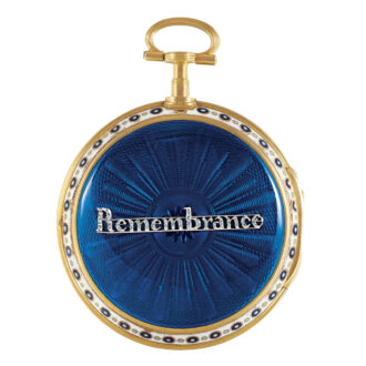 English 22k gold, enamel watch with diamond-set Circa 1794