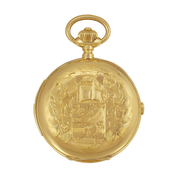 Swiss gold repeater decorated with coat of arms Circa 1900