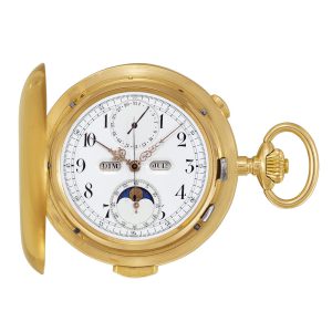 Swiss gold astronomical repeating chronograph Circa 1905