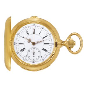 Swiss 18k yellow gold minute repeater with chronograph Circa 1900