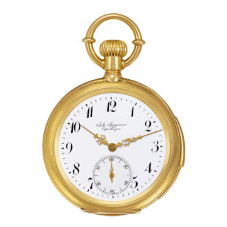 Danish 18k gold minute repeating keyless watch Circa 1880