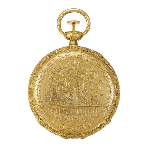 Swiss 18 carat gold grande/petite sonnerie clockwatch Circa 1830