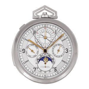 Exceptional Swiss platinum complicated lever watch Circa 1936