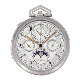 Exceptional Swiss platinum complicated lever watch Circa 1936