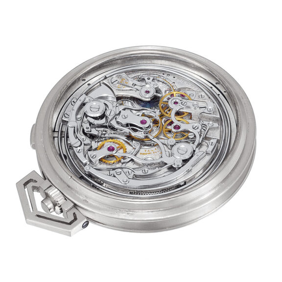 Exceptional Swiss platinum complicated lever watch Circa 1936 Exceptional Swiss platinum complicated lever watch Circa 1936