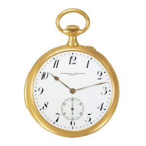 Swiss 18K gold minute repeating keyless dress watch Circa 1906