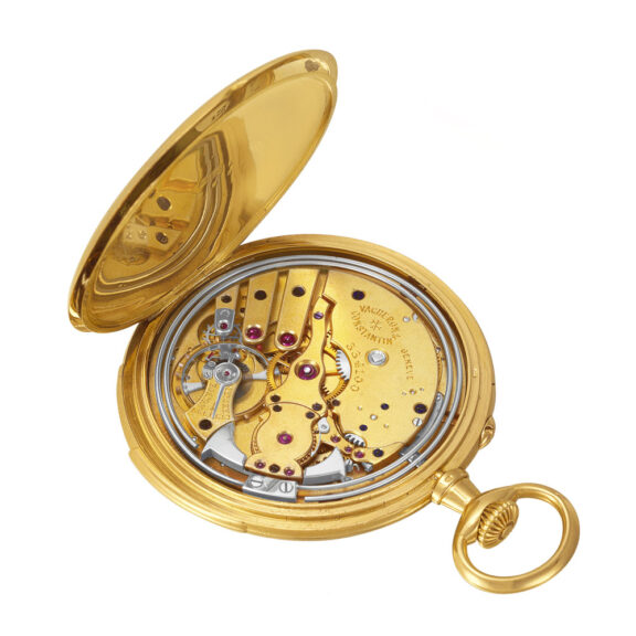 Swiss 18K gold minute repeating keyless dress watch Circa 1906 Swiss 18K gold minute repeating keyless dress watch Circa 1906