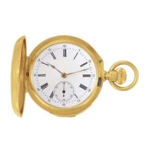 Very small French gold repeating lady's pendant watch Circa 1890