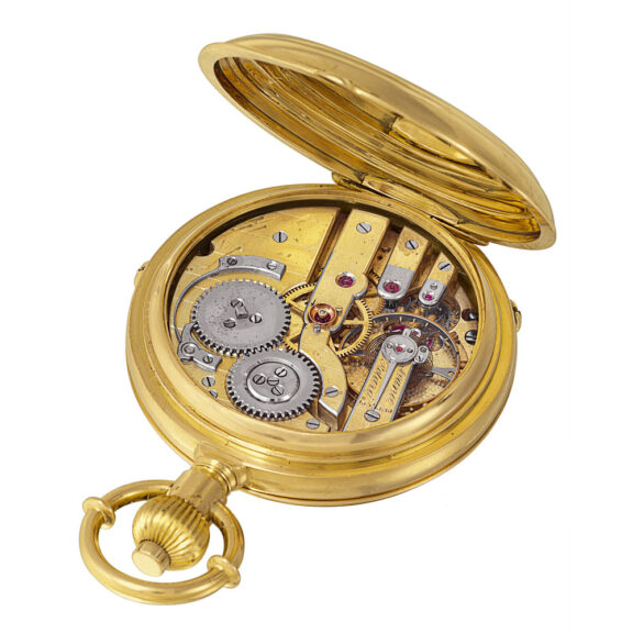 Swiss gold astronomic hunting cased pocket watch Circa 1880 Swiss gold astronomic hunting cased pocket watch Circa 1880