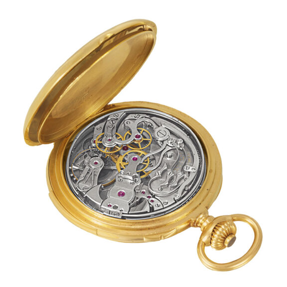 Swiss 18K gold minute repeating keyless dress watch Circa 1902 Swiss 18K gold minute repeating keyless dress watch Circa 1902