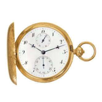 Swiss 18k gold watch with a one-minute tourbillon Circa 1876
