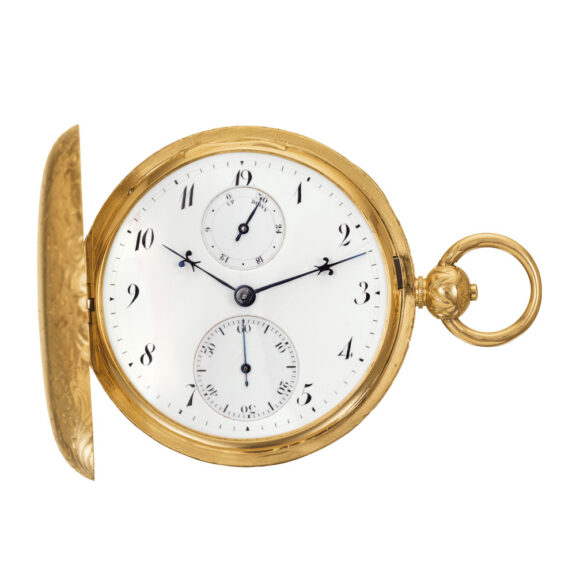 Swiss 18k gold watch with a one-minute tourbillon Circa 1876 Swiss 18k gold watch with a one-minute tourbillon Circa 1876