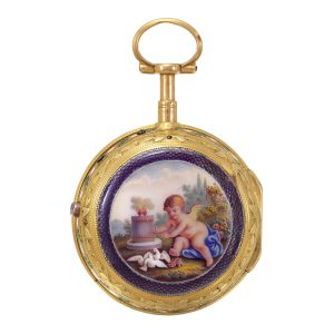 Swiss gold quarter repeating verge pocket watch Circa 1780