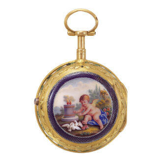 Swiss gold quarter repeating verge pocket watch Circa 1780