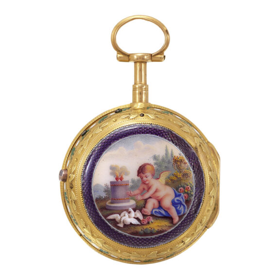 Swiss gold quarter repeating verge pocket watch Circa 1780