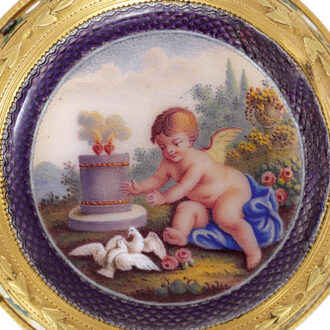 Swiss gold quarter repeating verge pocket watch Circa 1780