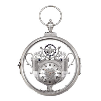 Austrian unusual and fine silver verge pocket watch Circa 1900