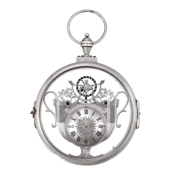 Austrian unusual and fine silver verge pocket watch Circa 1900