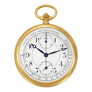 French gold medical watch with chronograph Circa 1925