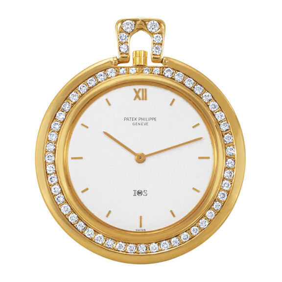 Swiss 18k gold and diamonds keyless lady's watch Circa 1969