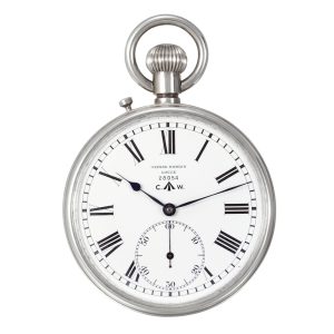 Swiss silver military deck watch made for the British Navy Circa 1938
