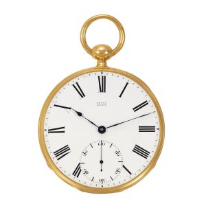 Swiss gold chronometer made for the English market Circa 1850