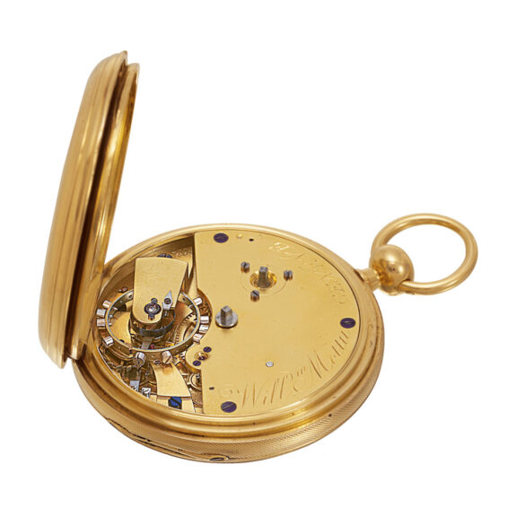Swiss gold chronometer made for the English market Circa 1850 Swiss gold chronometer made for the English market Circa 1850