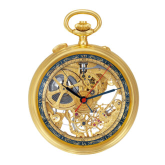 Swiss gold skeletonized chronograph pocket watch Circa 1970 Swiss gold skeletonized chronograph pocket watch Circa 1970