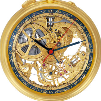 Swiss gold skeletonized chronograph pocket watch Circa 1970 Swiss gold skeletonized chronograph pocket watch Circa 1970
