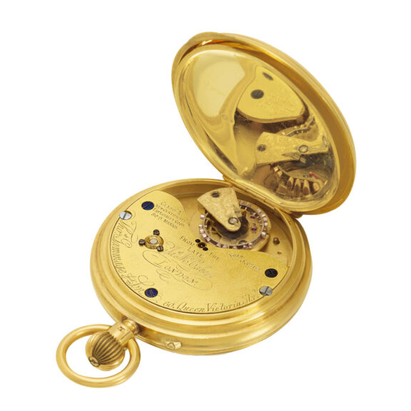 English gold lever with Bonniksen 52½ minute carrousel Circa 1900 English gold lever with Bonniksen 52½ minute carrousel Circa 1900