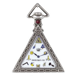 Fine Swiss silver triangular Masonic form watch Circa 1960