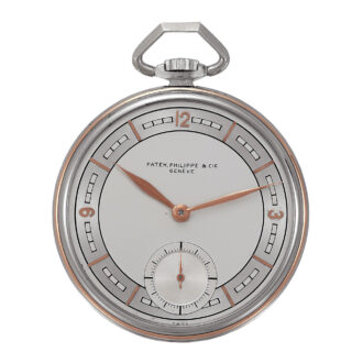 Swiss Staybrite stainless steel and pink gold dress watch Circa 1937