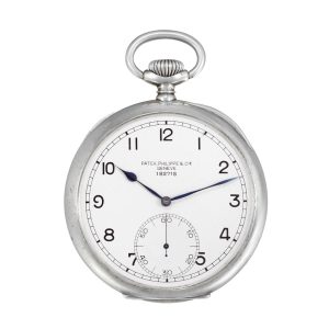 Swiss silver deck watch with Guillaume balance Circa 1914