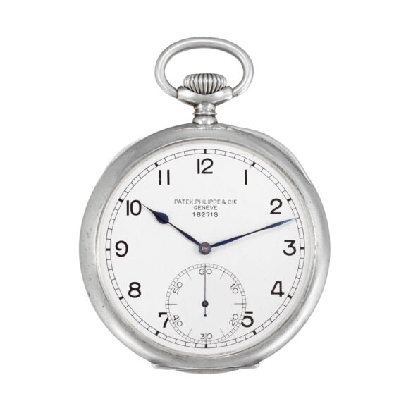 Swiss silver deck watch with Guillaume balance Circa 1914
