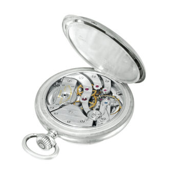 Swiss silver deck watch with Guillaume balance Circa 1914