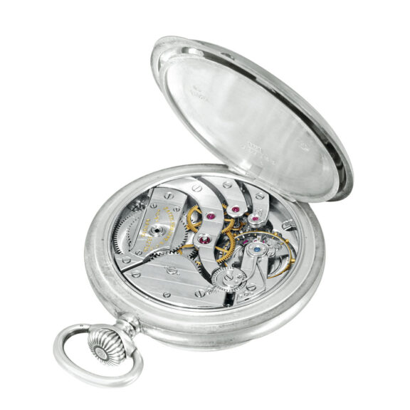 Swiss silver deck watch with Guillaume balance Circa 1914 Swiss silver deck watch with Guillaume balance Circa 1914