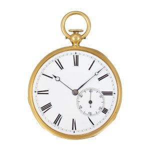 Early English gold keyless pull wind watch Circa 1824
