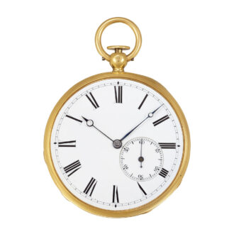Early English gold keyless pull wind watch Circa 1824