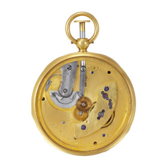 Early English 18K gold keyless pull-wind watch Circa 1824