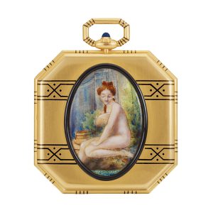 Swiss 18 Carat gold Art Deco square dress watch Circa 1923