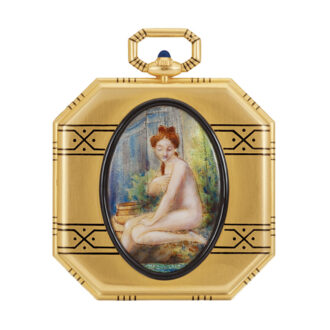 Swiss 18 Carat gold Art Deco square dress watch Circa 1923