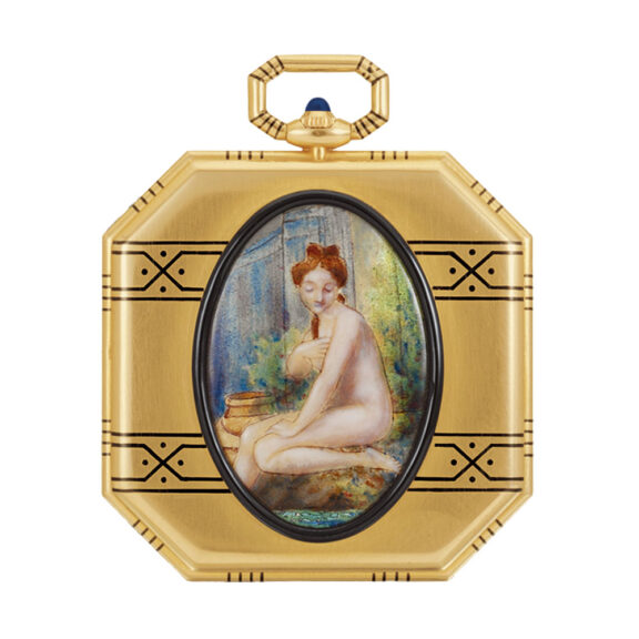 Swiss 18 Carat gold Art Deco square dress watch Circa 1923